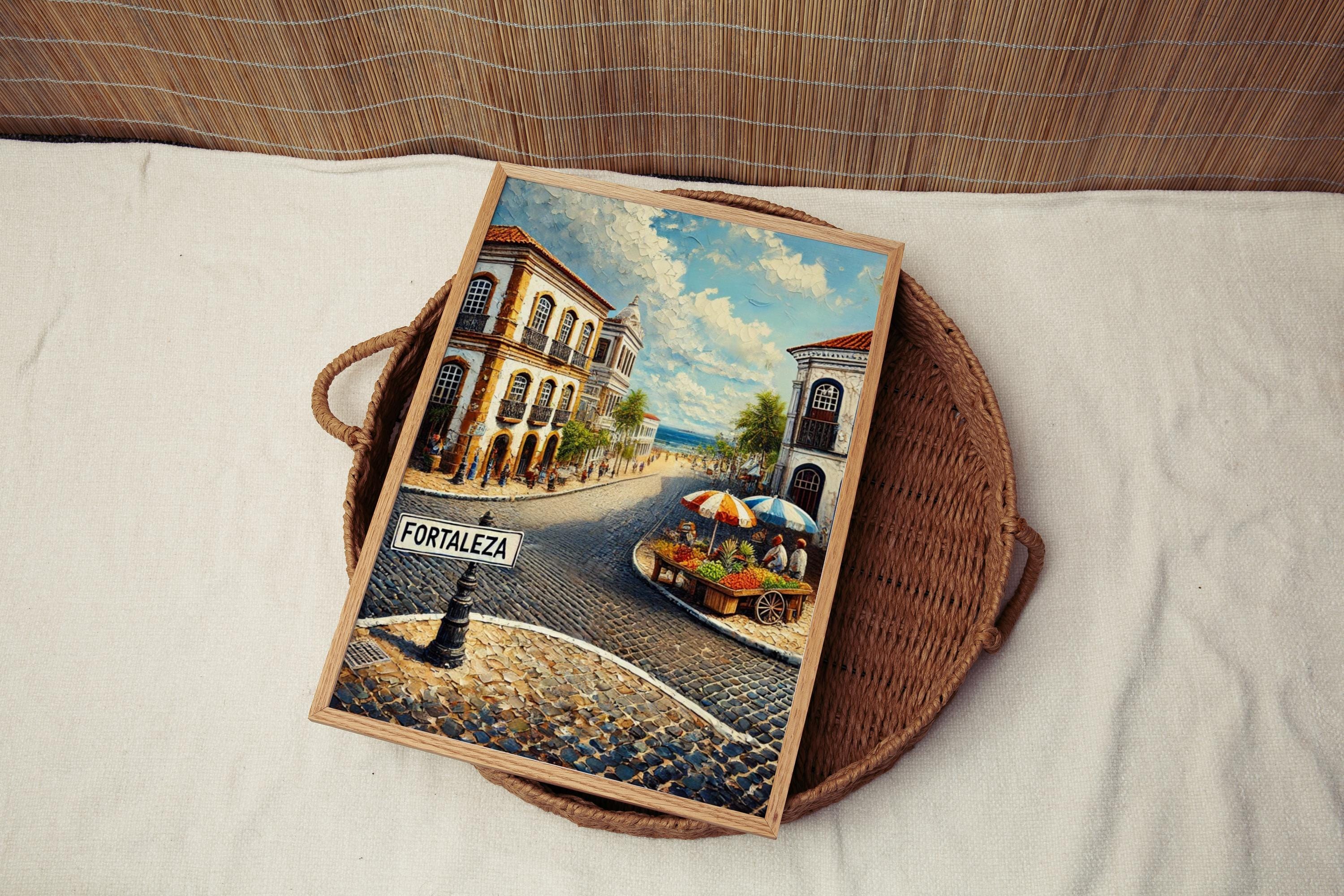 Brazil Fortaleza Wall Art Print, South American Travel Poster, Brazil Gift, Housewarming Decor, Brazil Souvenir, Brazil Travel Wall Decor