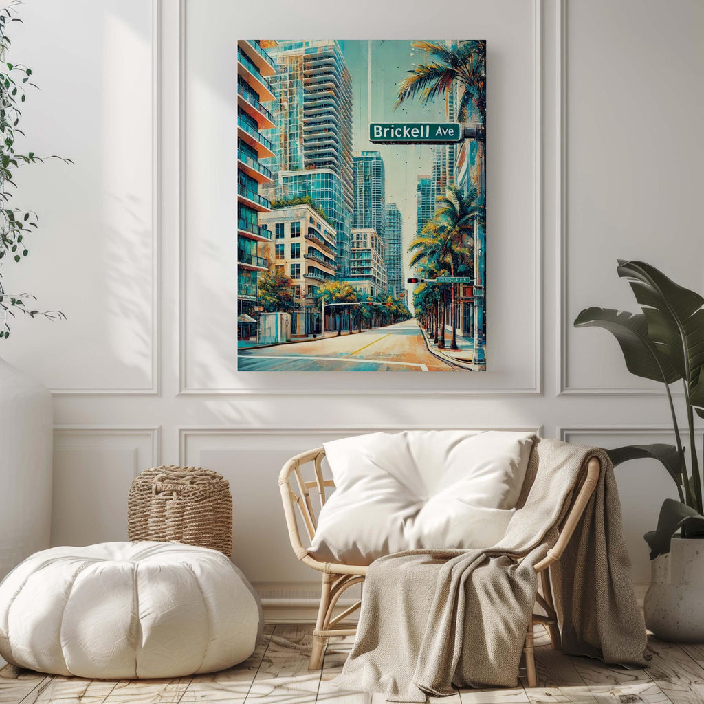 Brickell Avenue Wall Art Print – Miami, FL, USA