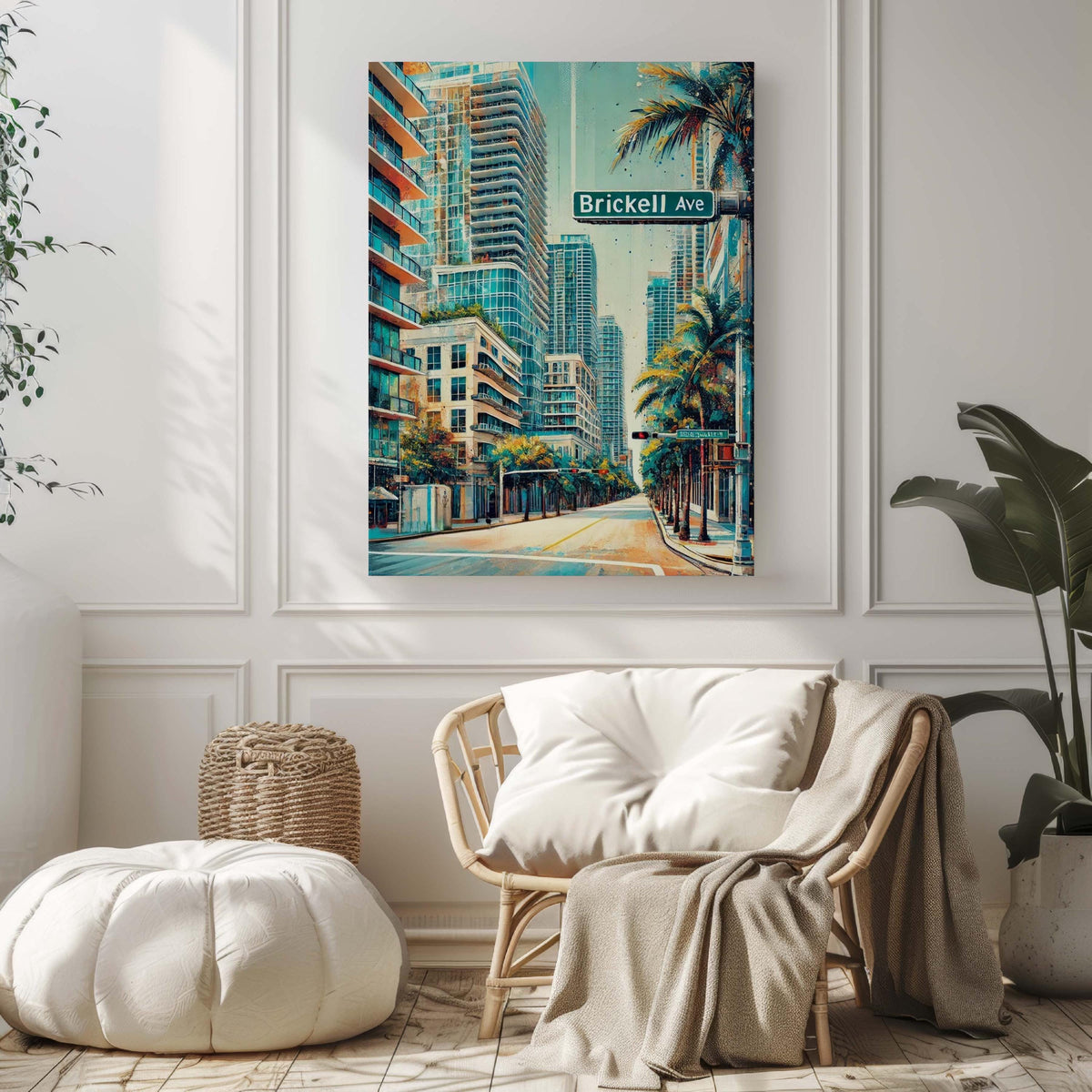 Brickell Avenue Wall Art - Miami, Florida, USA