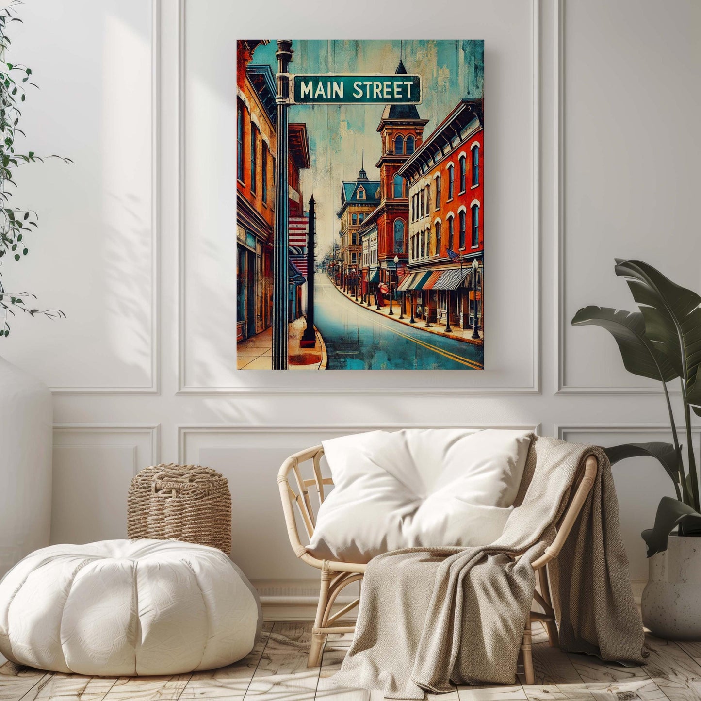 Stroudsburg Art Main Street Wall Art Print - Pennsylvania Travel Poster & Housewarming Gift