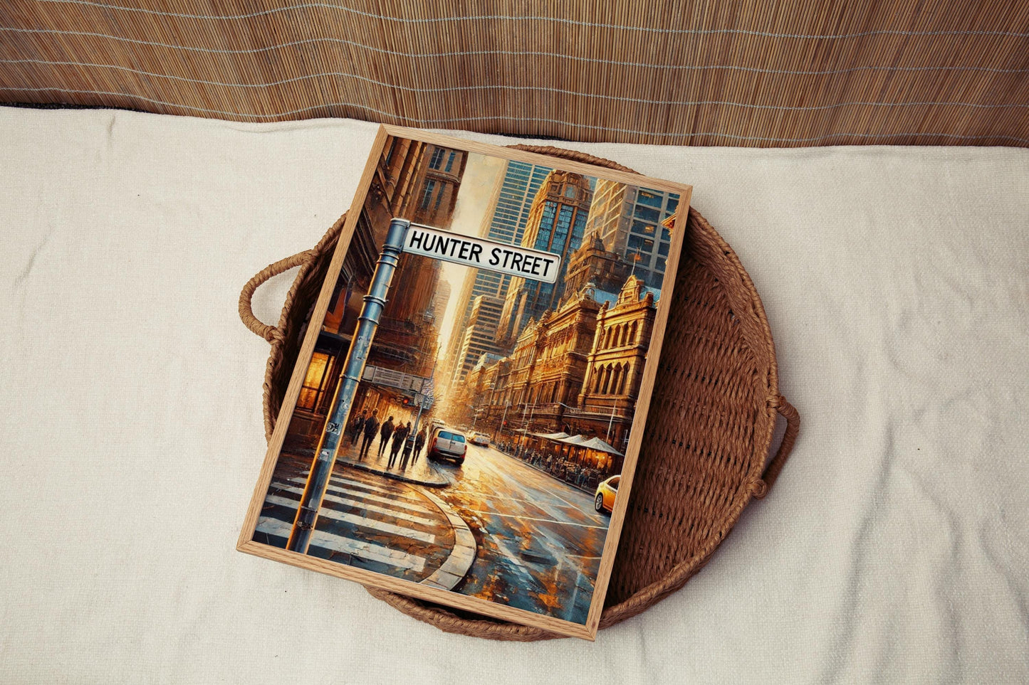 Hunter Street Wall Art, Sydney Street Sign Print, Australia City Decor, Travel Souvenir, Urban Landscape Poster, Australian Gift, Home Decor