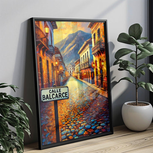 Wall Art Calle Balcarce Print - Salta Travel Poster, Argentina Decor, Housewarming Gift, Unique South America Travel Wall Decor