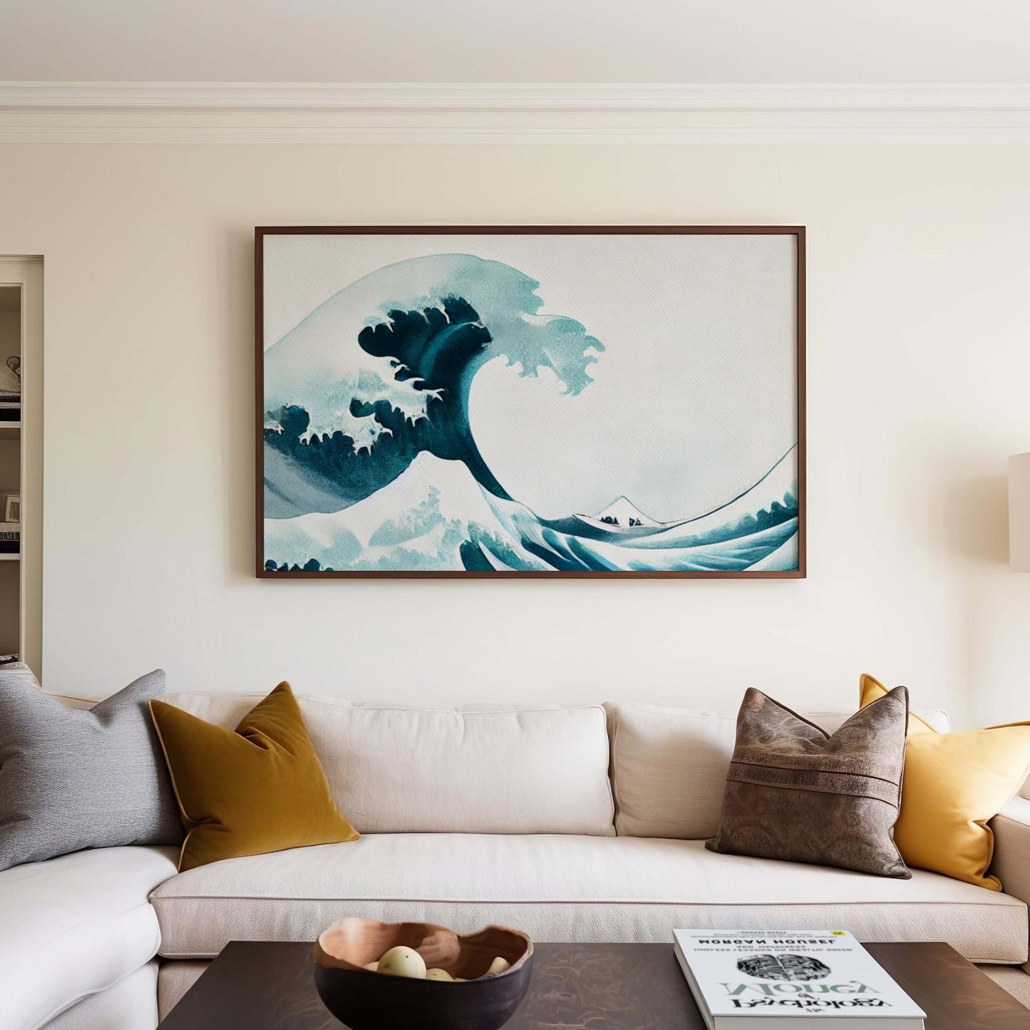 Nature Gift Wave Wall Art Ocean Print Coastal Home Decor Beach & Family Wall Hanging Housewarming New Home Decoration