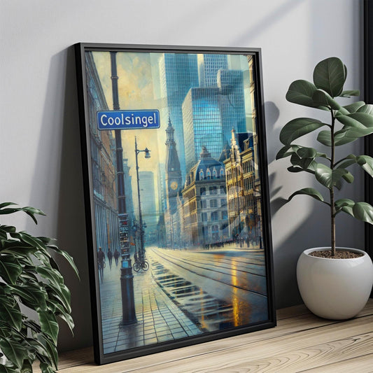 Netherlands Wall Art Coolsingel Print Travel Poster European Home Decor Housewarming Gift
