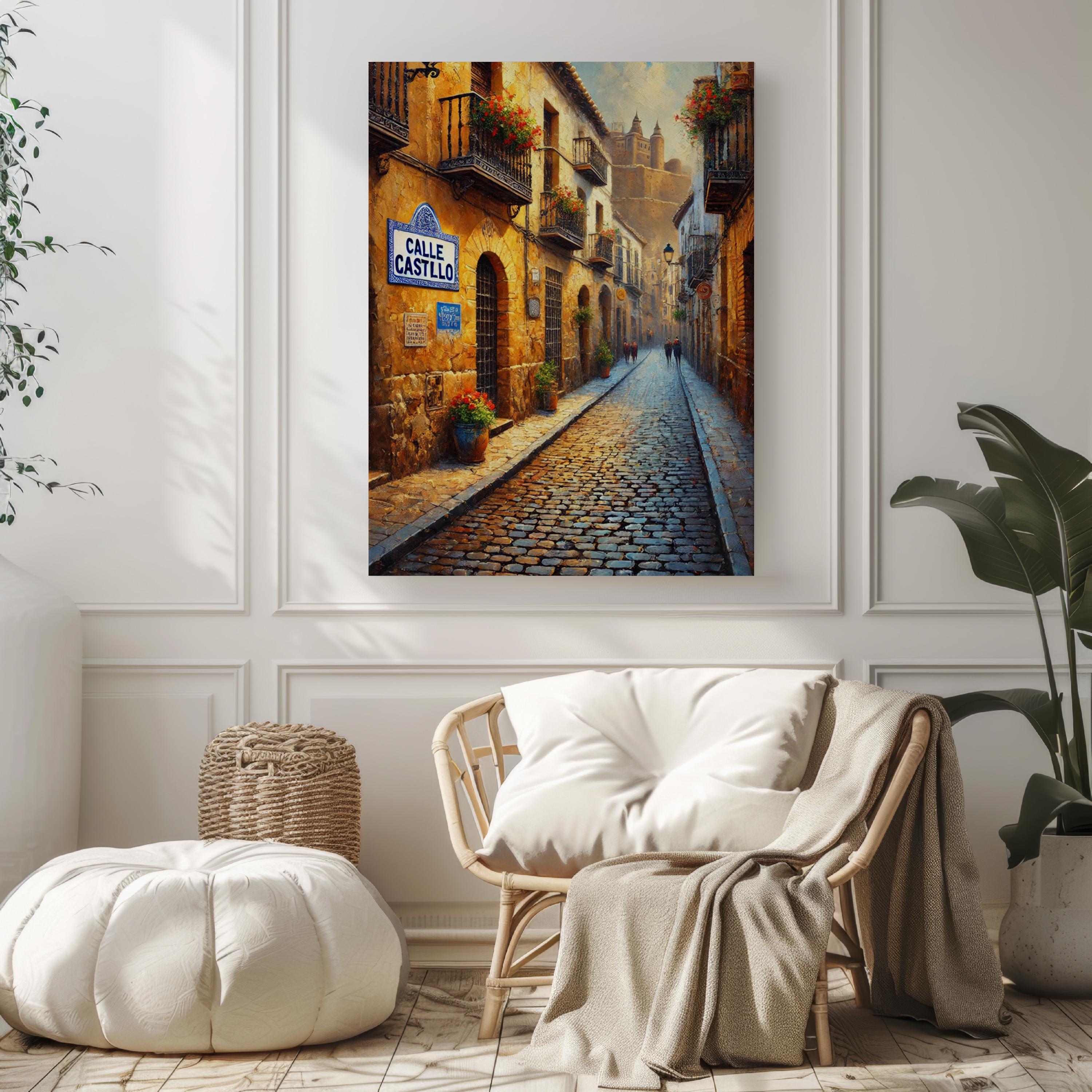 Calle Castillo Street Sign Print: Tenerife Canary Islands Travel Poster