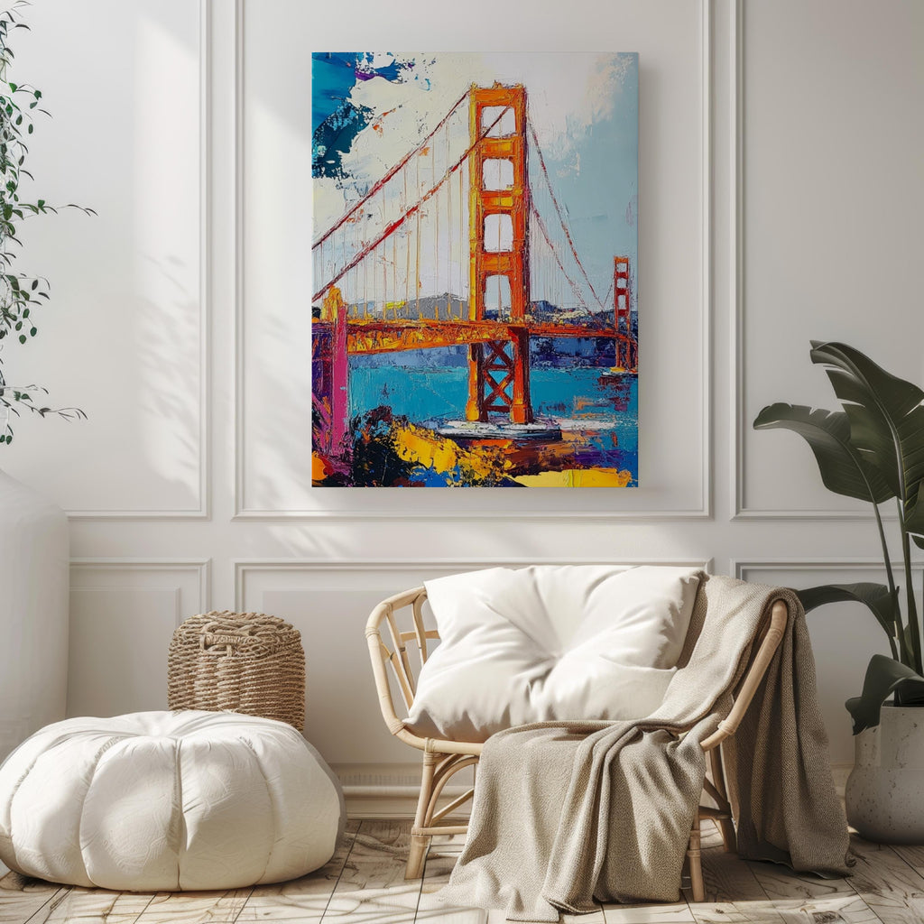 Golden Gate Poster Abstract - San Francisco, California, USA