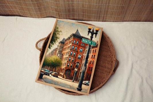 Wilmington Art Ninth St Wall Art Print - Wilmington Travel Poster, Delaware Decor, Housewarming Gift, Unique Wilmington Gift Idea