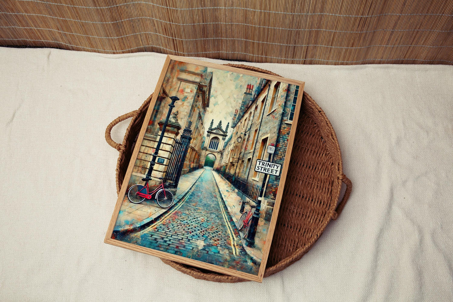 Wall Art Trinity St Print Cambridge UK Travel Poster, Modern Street Art, Unique UK Wall Decor, Housewarming Gift, Travel Wall Art
