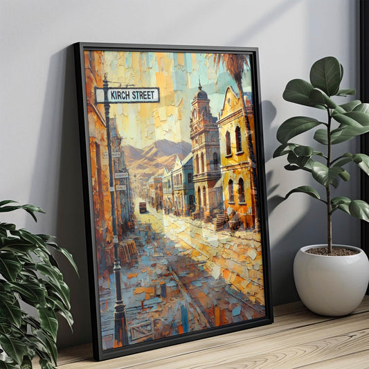 Kirch Street Wall Art, Windhoek Namibia Print, Cityscape Travel Poster, Cultural Home Decor, Namibia Souvenir, Personalized Gift