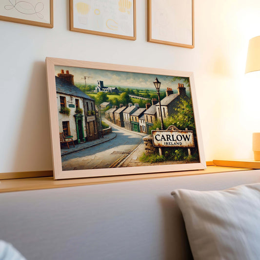 Carlow Art Wall Print - Ireland City Travel Poster, European Artwork, Housewarming Gift, Carlow Wall Decor, Irish Travel Gift, Carlow Print