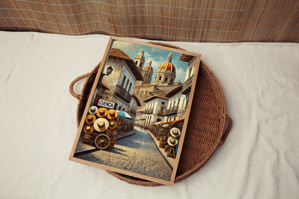 South American Ecuador Cuenca Wall Art Print – Travel Poster, Ecuador Gift & Home Decor, Housewarming Art, Ecuadorian Culture Design