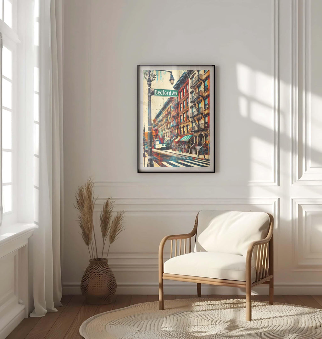 Bedford Ave Print Modern - Brooklyn, New York, USA