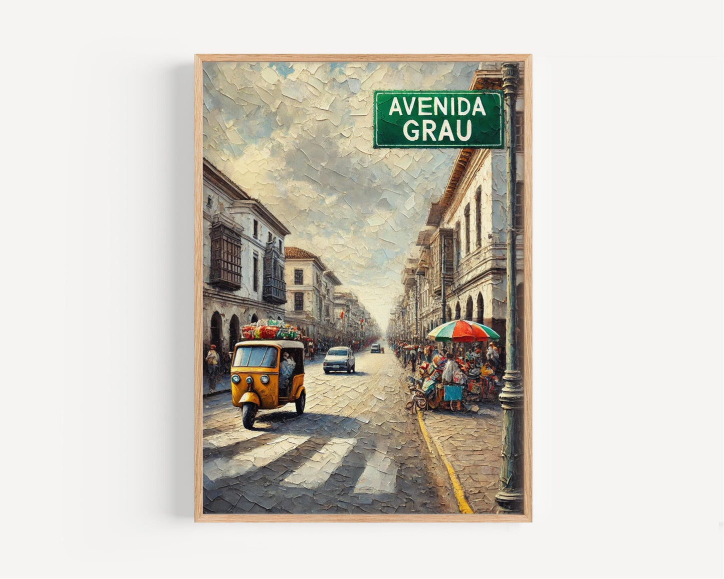 Lima Peru Street Art Print: Avenida Grau Travel Poster
