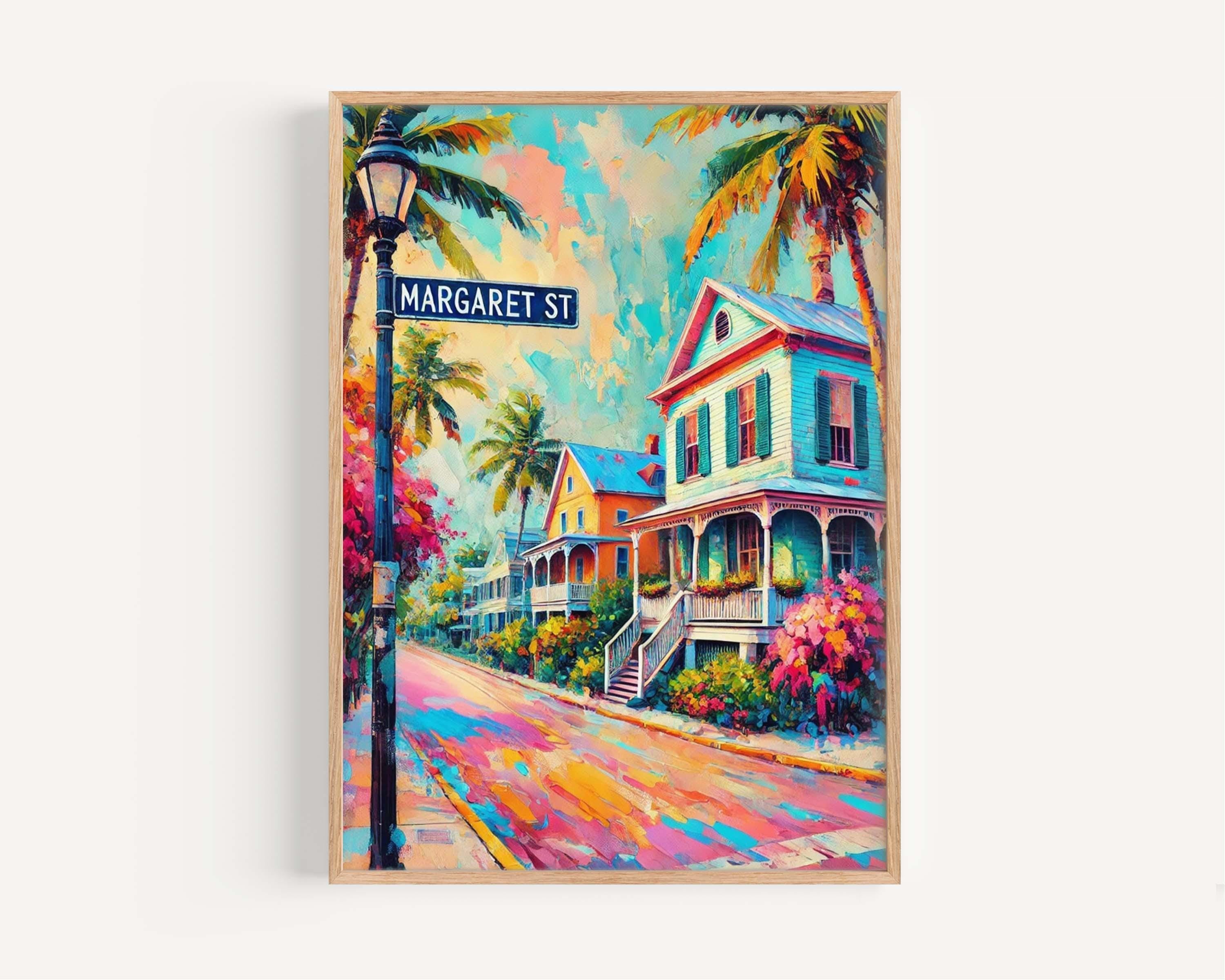 Margaret St Print Vintage - Key West, Florida, USA