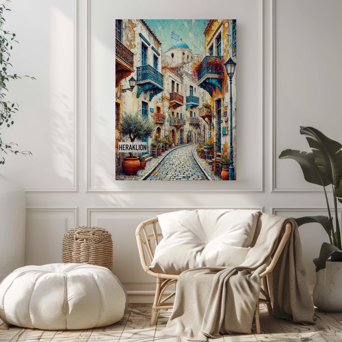 Heraklion Art: Greek Wall Art Print, Travel Poster, Housewarming Gift, Heraklion Artwork, Greece & European Decor