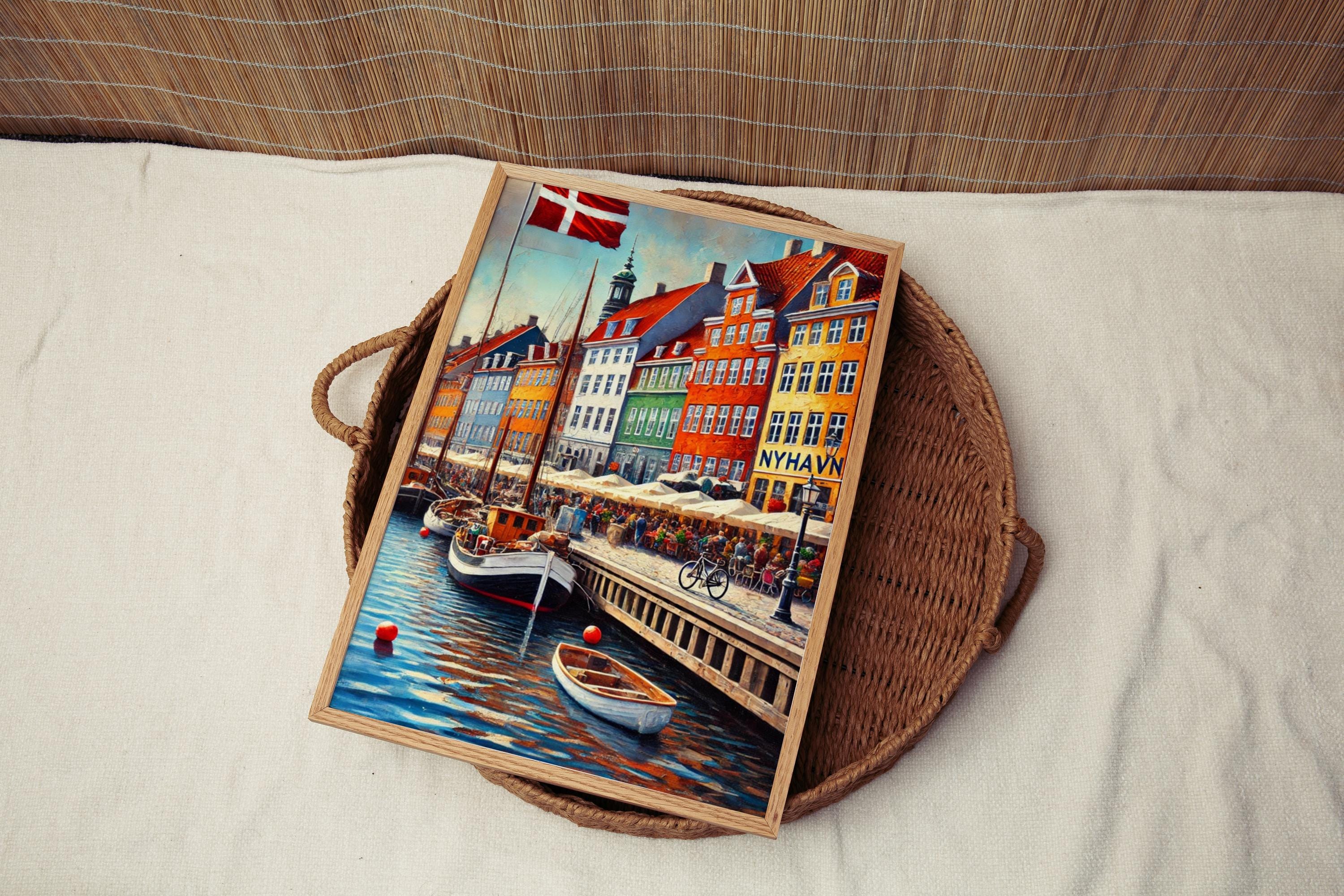 Nyhavn Print Coastal - Copenhagen, Denmark