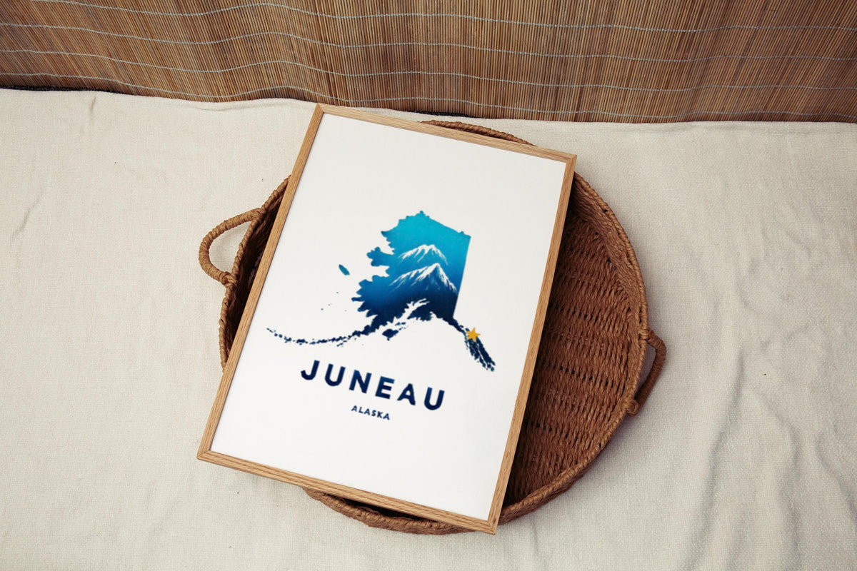 Juneau Wall Art Rustic - Juneau, Alaska, USA