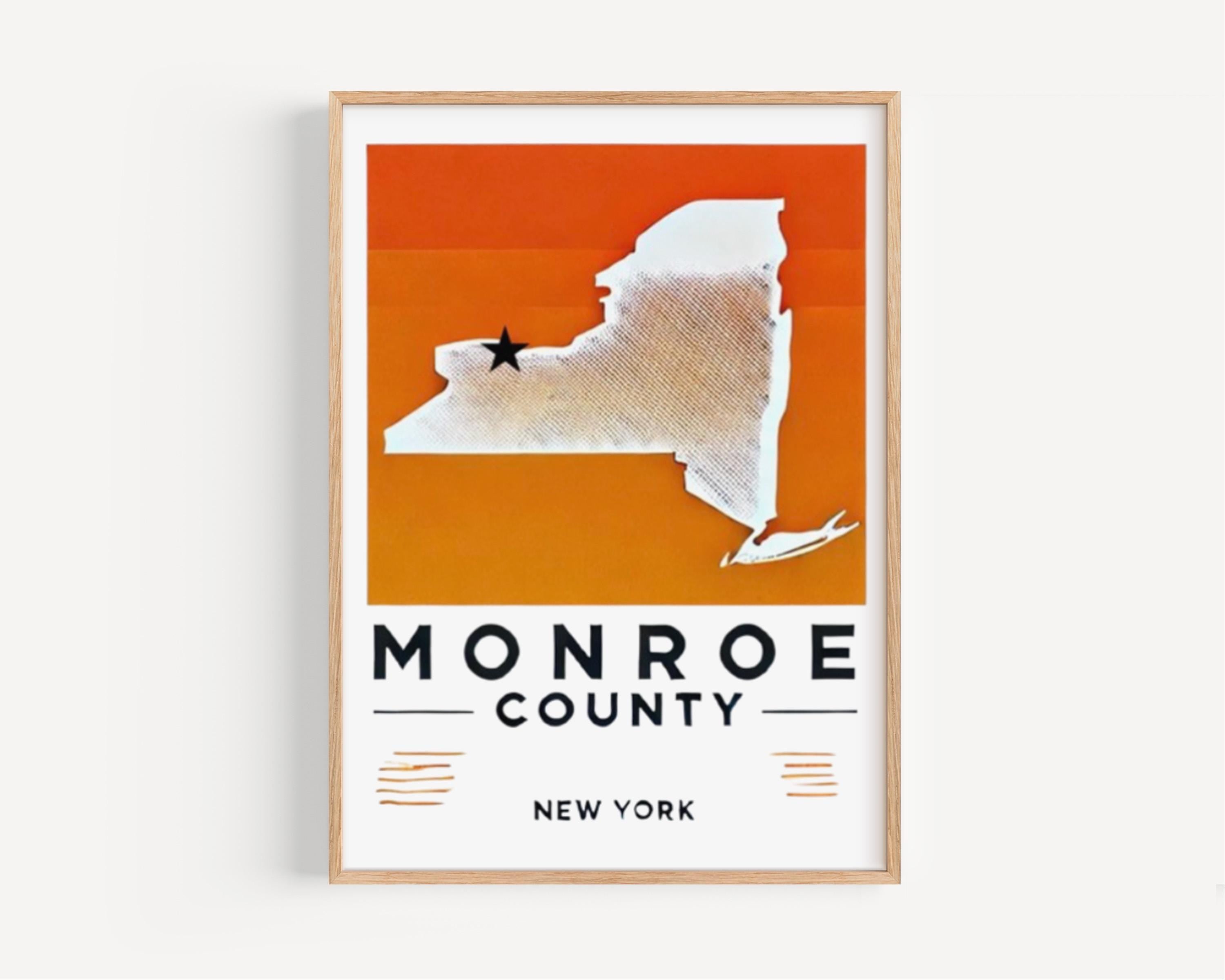 Monroe County Print - Monroe County, New York, USA