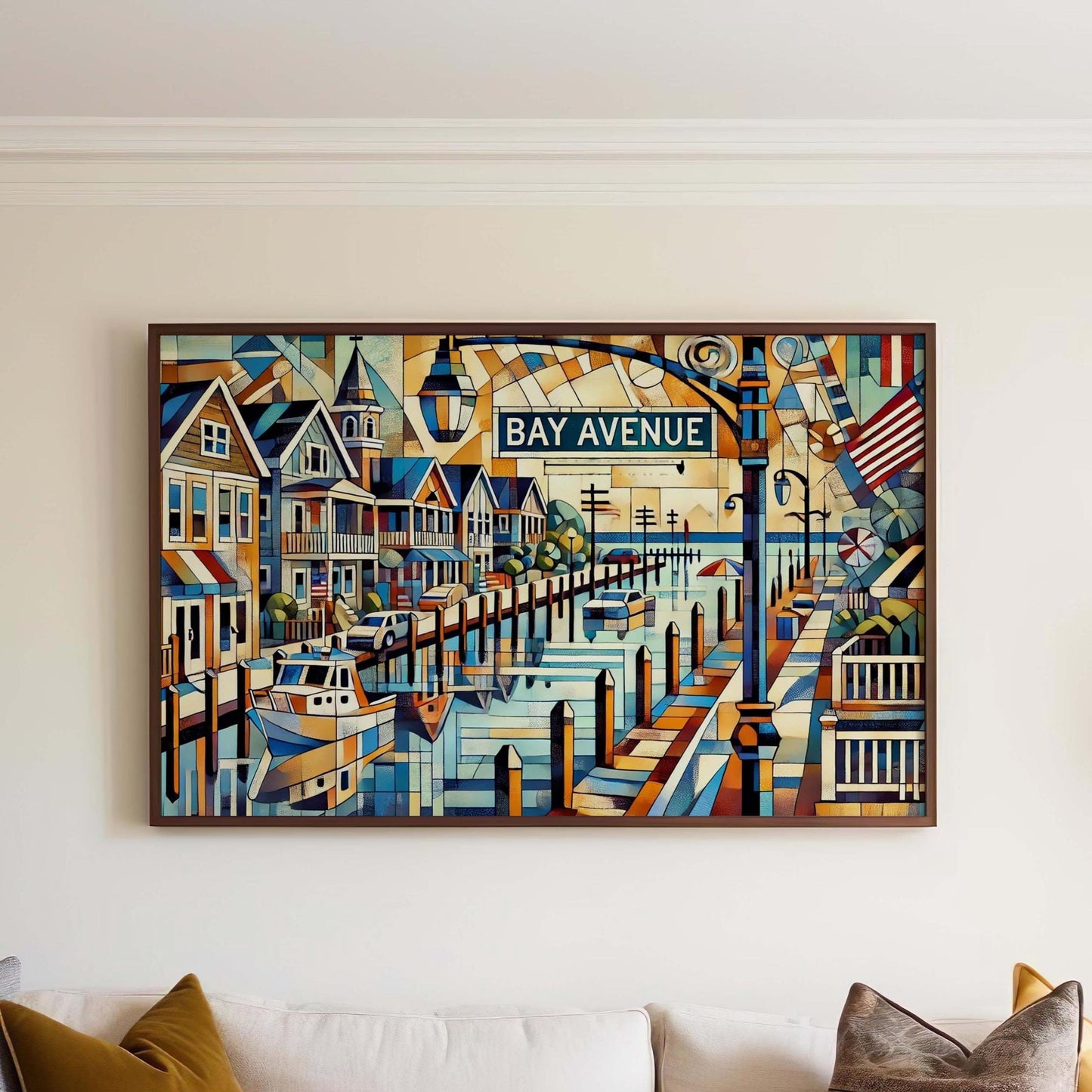 Bay Ave Print Long Beach Island Art Travel Poster Wall Decor LBI Gift Housewarming Beach House Wall Art