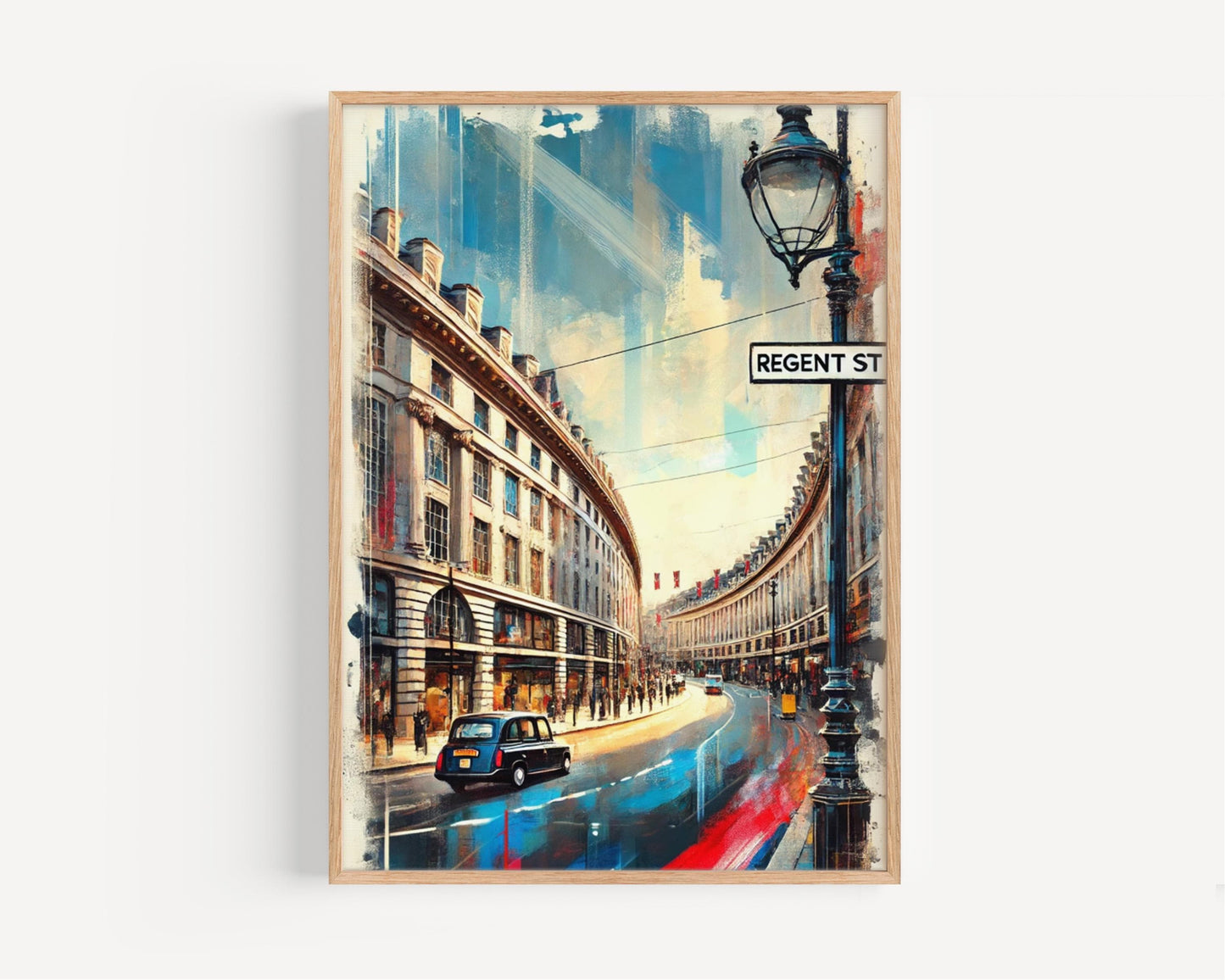 London Regent St Wall Art Print, Travel Poster, UK Artwork, Housewarming Gift, London Travel Print, Regent Street Decor