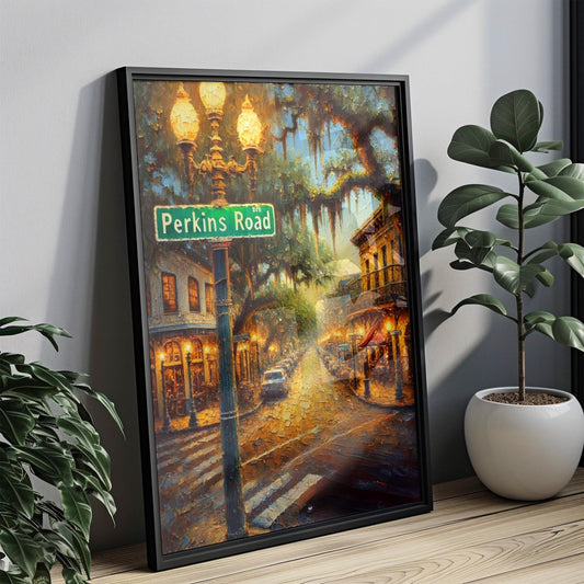 Wall Art Perkins Rd Print - Baton Rouge Travel Poster, Louisiana Artwork, Housewarming Gift, Unique Louisiana Wall Decor
