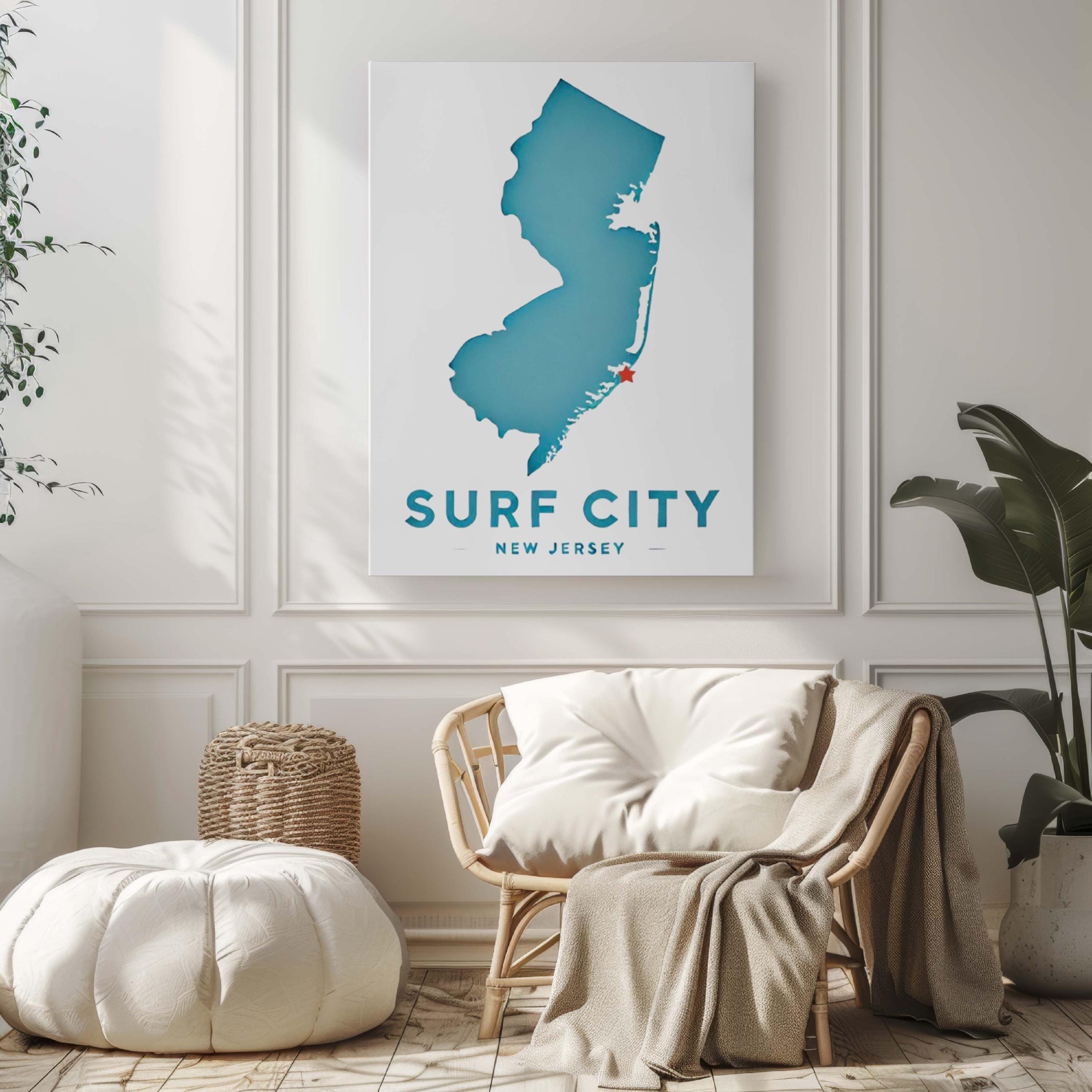 Surf City Print - Surf City, New Jersey, USA