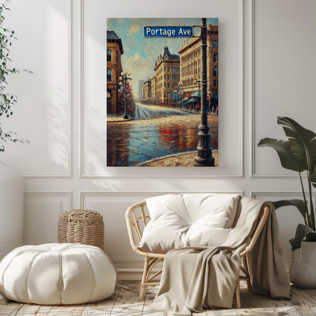 Portage Ave Print Modern - Winnipeg, Canada