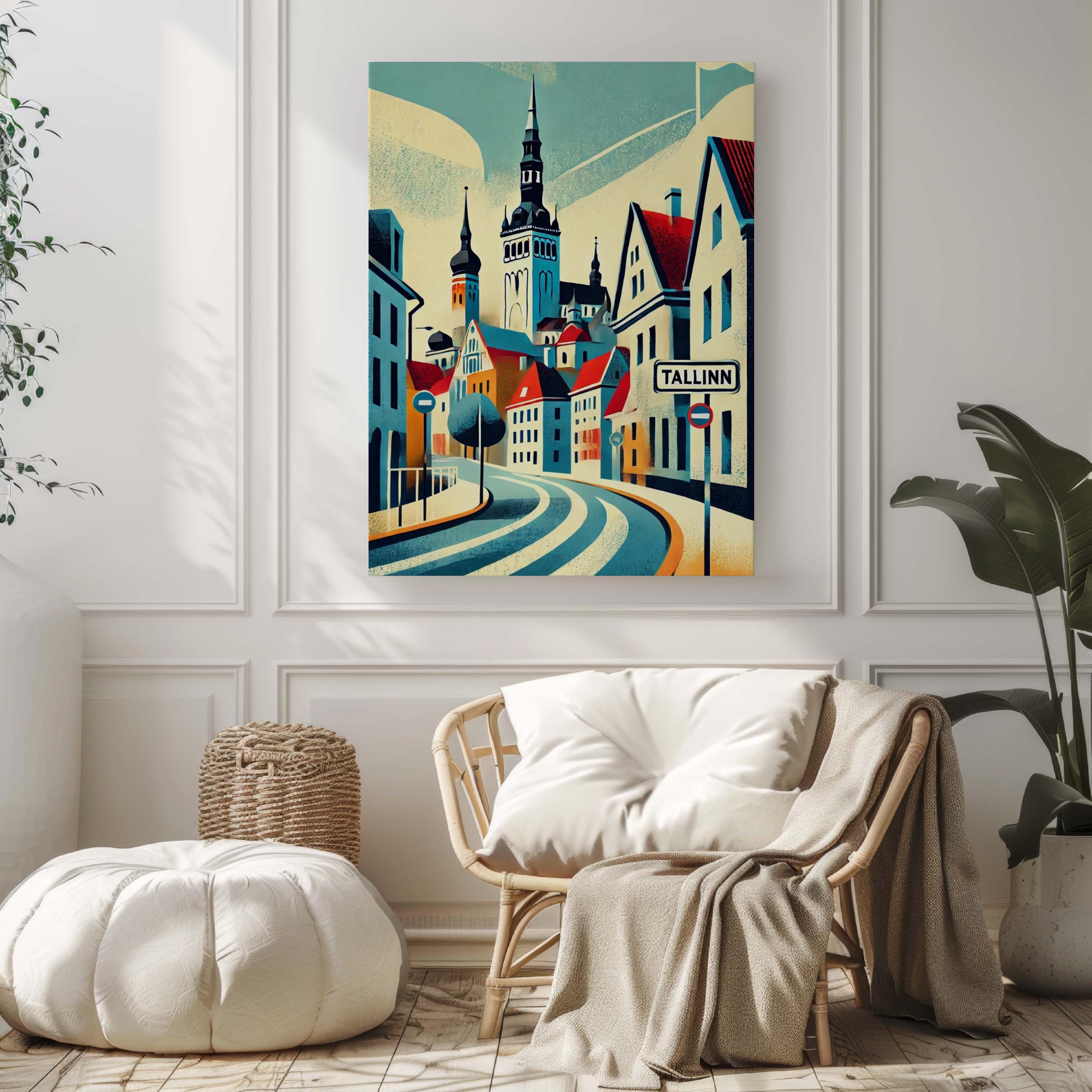 Tallinn Print Vintage - Tallinn, Estonia