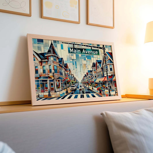 Main Ave Print - Ocean Grove Wall Art, New Jersey Travel Poster, Coastal Home Decor, Housewarming Gift, Beach House Artwork, NJ Art Print