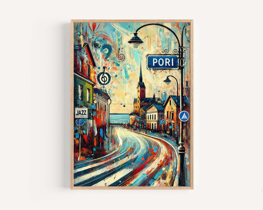 Pori Art Print Wall Decor, Finland City Travel Poster, Scandinavian Home Gift, European Artwork, Pori Wall Art Housewarming Gift