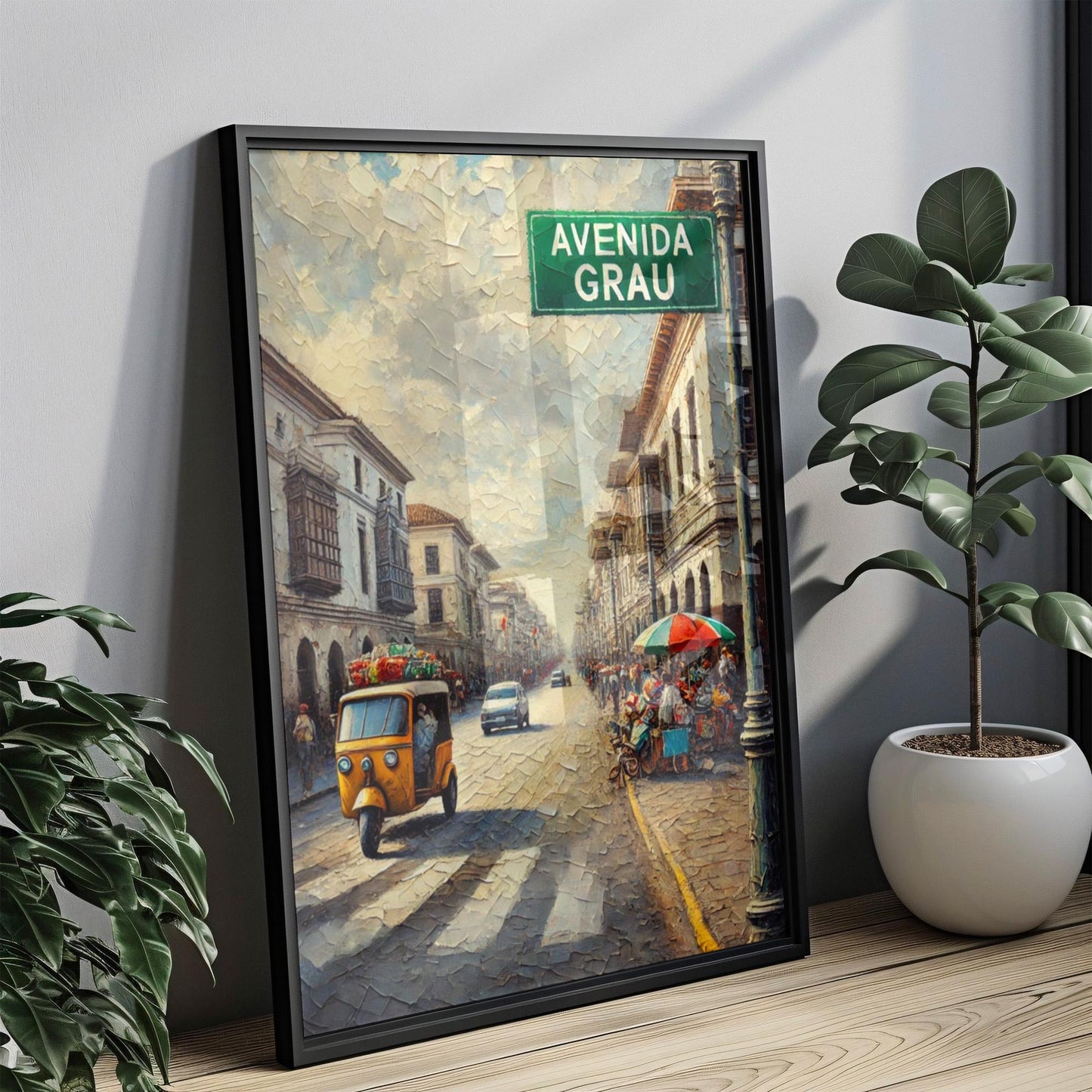Lima Peru Street Art Print: Avenida Grau Travel Poster