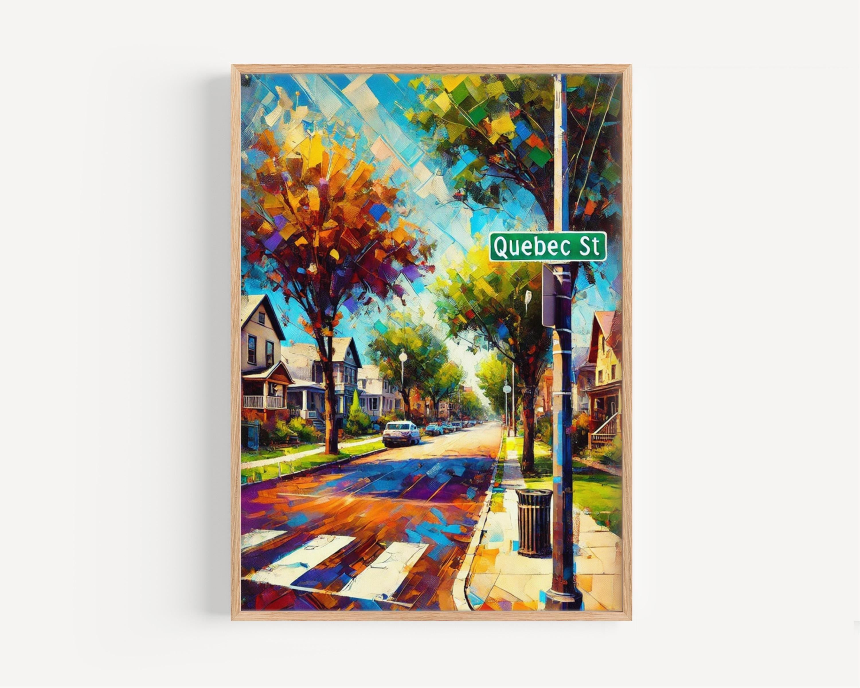 Quebec St Wall Art, Quebec Street Print, Denver Art, Denver Gift, Travel Print, Travel Poster, Housewarming Gift, Colorado Artwork