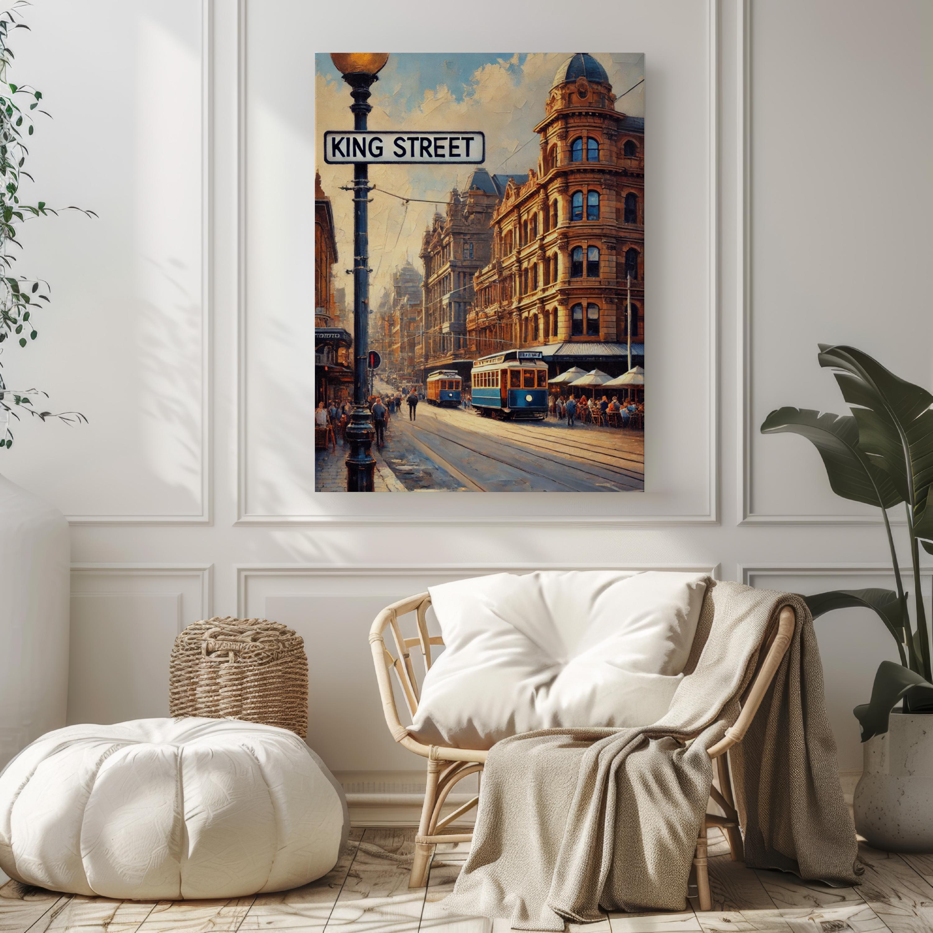 King Street Wall Art Sydney Print Australia Art Travel Poster Gift Housewarming Decor, Australian Souvenir, Newtown Street Sign