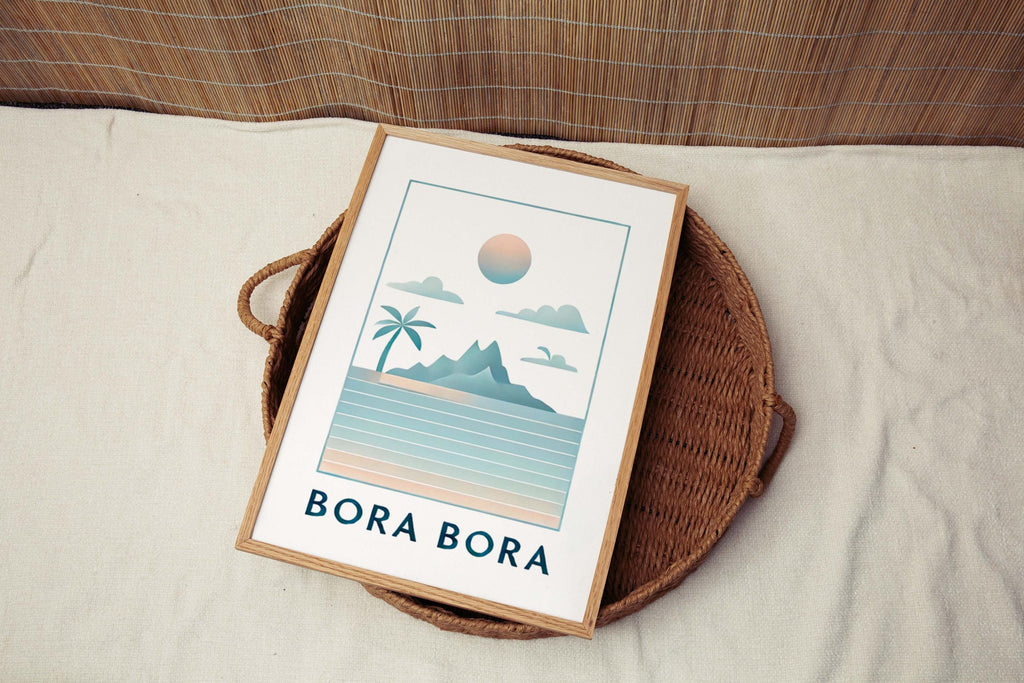 Bora Bora Tropical Print - Bora Bora, French Polynesia