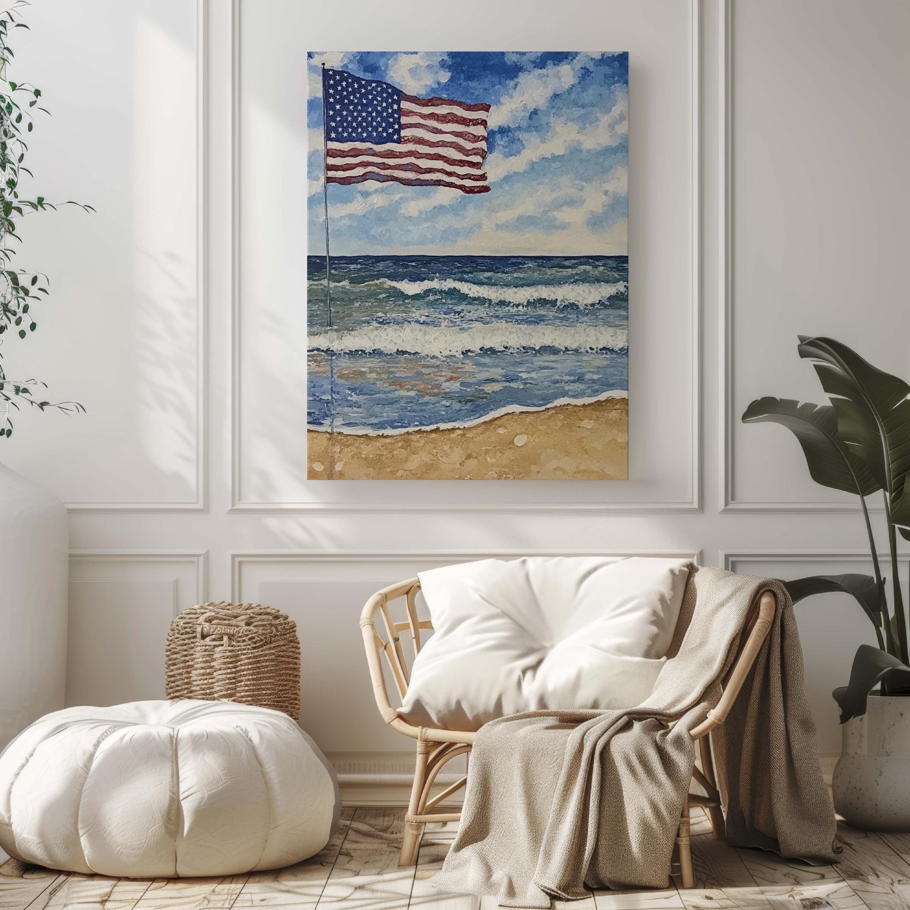 Beach Wall Art Patriotic - United States