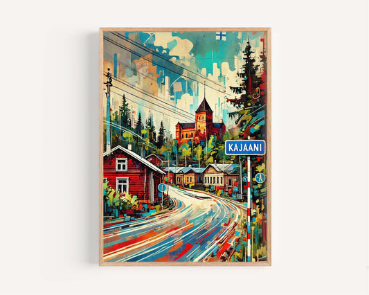 Kajaani Art Print - Finland City Wall Art, Travel Poster, European Home Decor, Housewarming Gift, Kajaani Travel Print