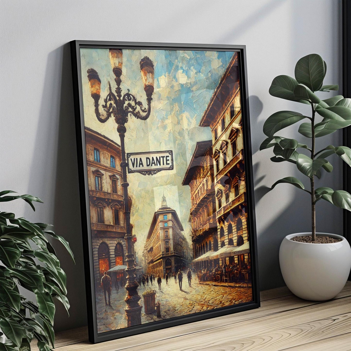 Via Dante Wall Art, Milan Print, Italy Travel Poster, Street Sign Art, Italian Souvenir, Home Decor, Personalized Gift, Italy Cityscape