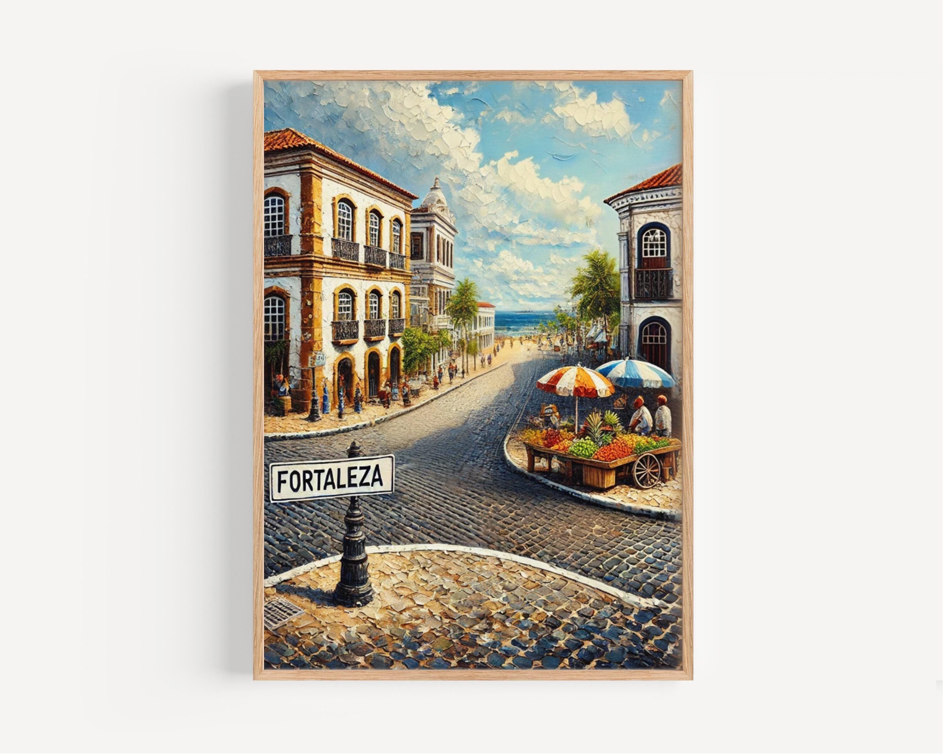 Brazil Fortaleza Wall Art Print, South American Travel Poster, Brazil Gift, Housewarming Decor, Brazil Souvenir, Brazil Travel Wall Decor