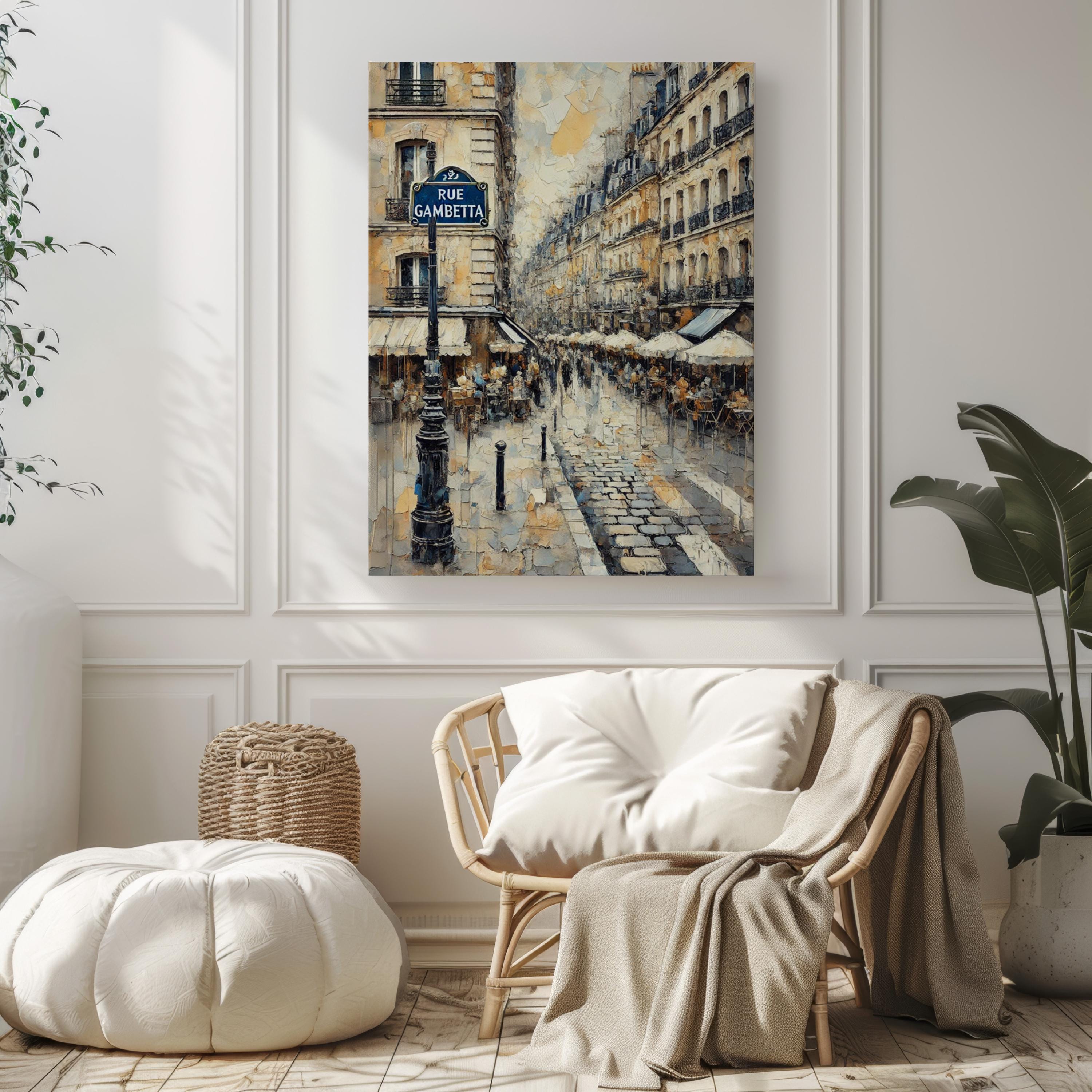 Rue Gambetta Wall Art, Bordeaux Print, France Travel Poster, Cityscape Gift, Paris Street Scene, Vintage France Art, Personalized Souvenir