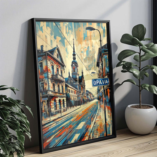 Opava Art Print - Czech Republic City Wall Art, Travel Poster, Europe Home Decor, Opava Gift, Housewarming Present, Unique Travel Wall Decor