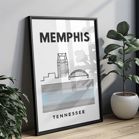 Memphis Print | Tennessee Wall Art, Travel Decor, College Dorm Gift, Housewarming & Home Decoration, TN City Map Artwork