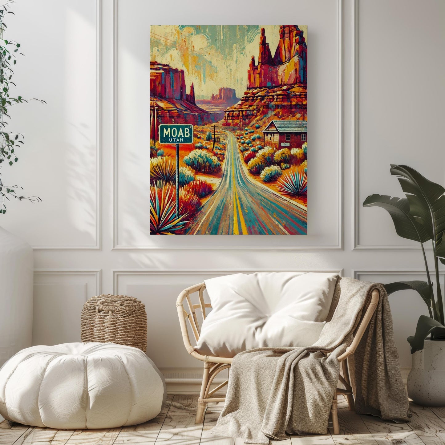 Wall Art Moab Print Utah Travel Poster USA Souvenir Gift Housewarming Decor Scenic Landscape Typography