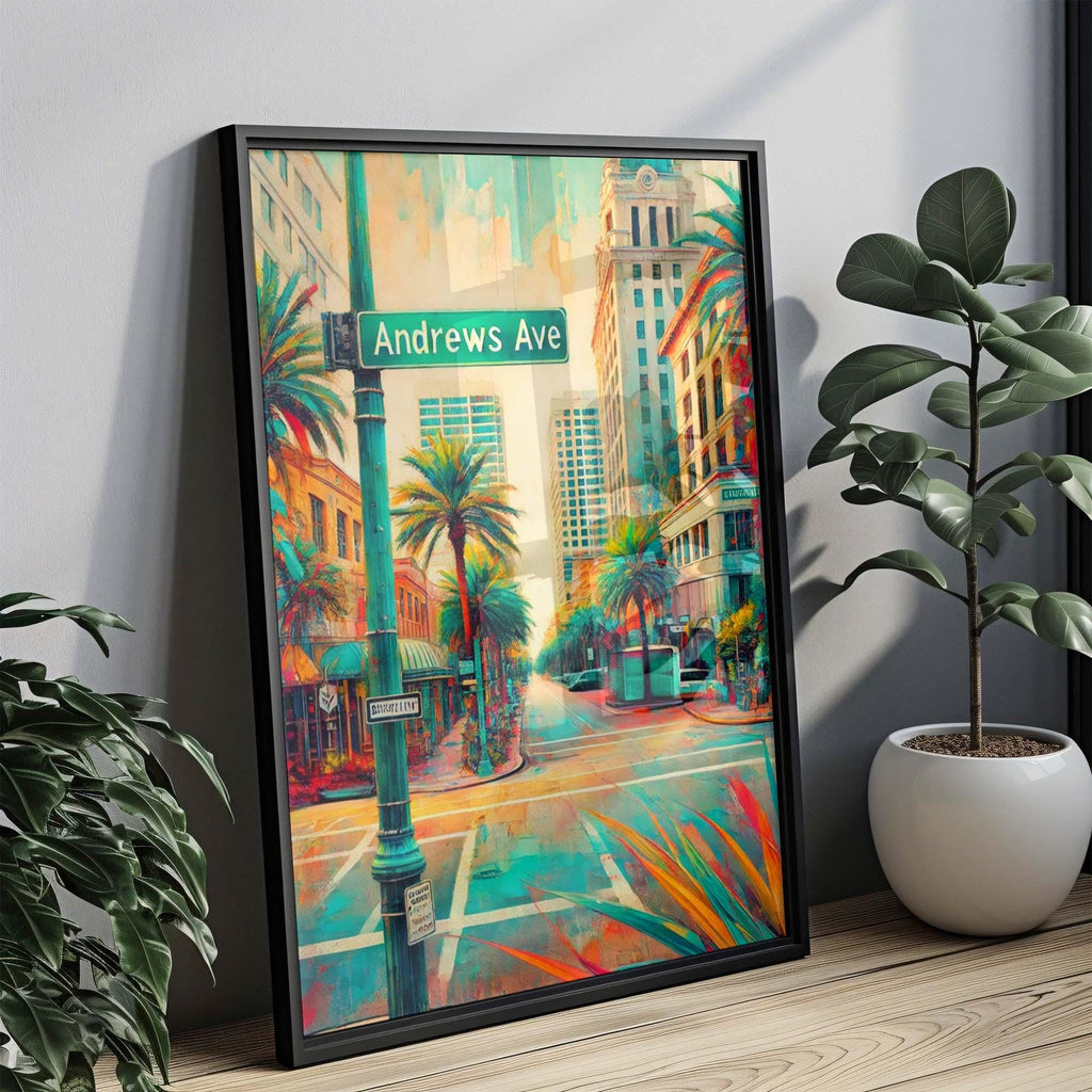 Andrews Ave Print - Fort Lauderdale, Florida, USA