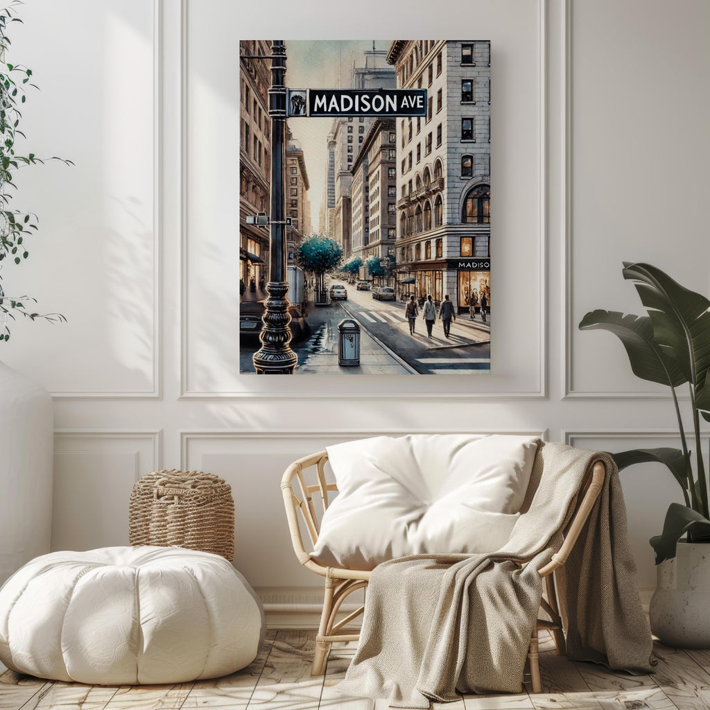 Madison Avenue Manhattan Print, NYC Street Sign, Urban Decor
