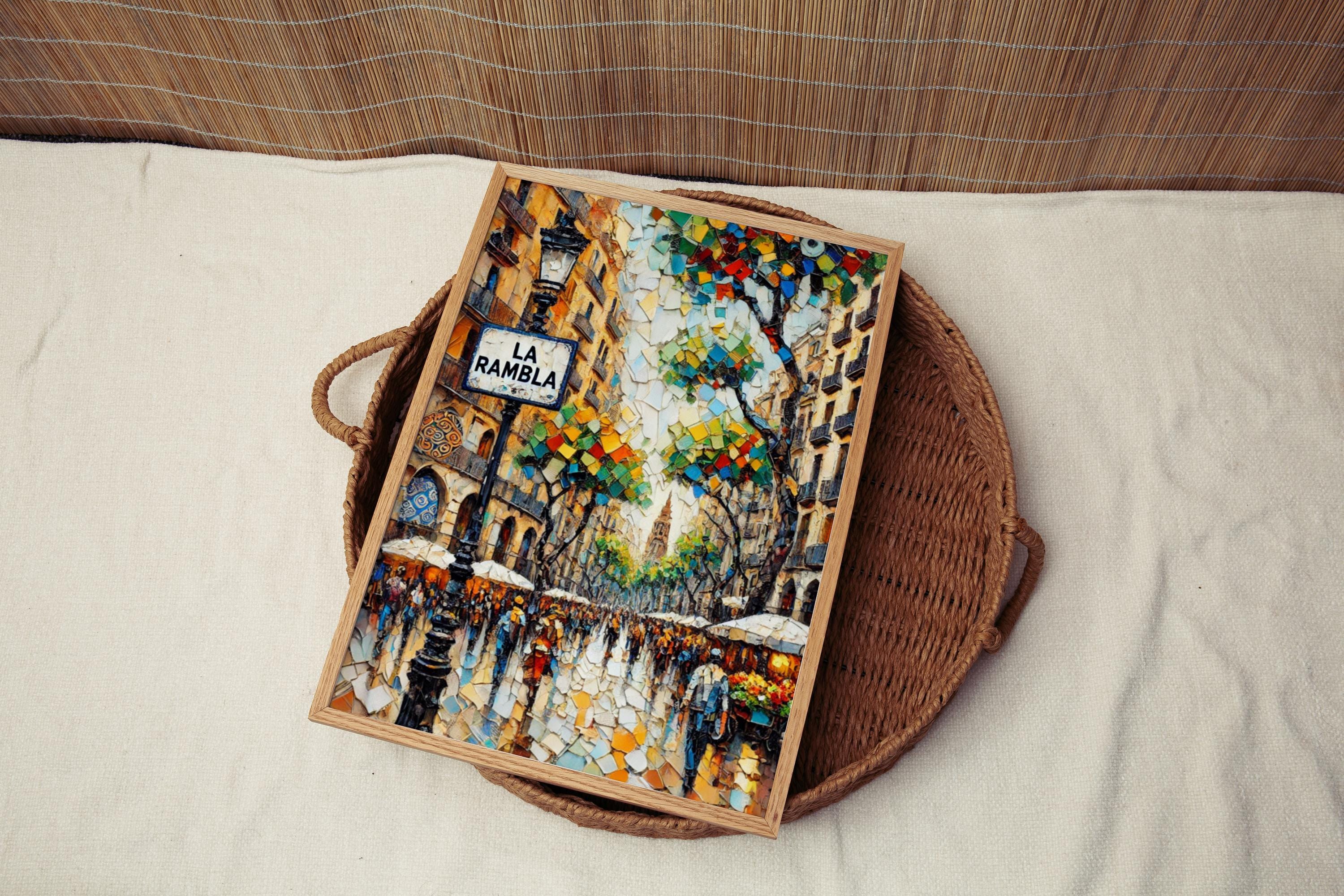 La Rambla Cityscape Wall Art - Barcelona, Spain