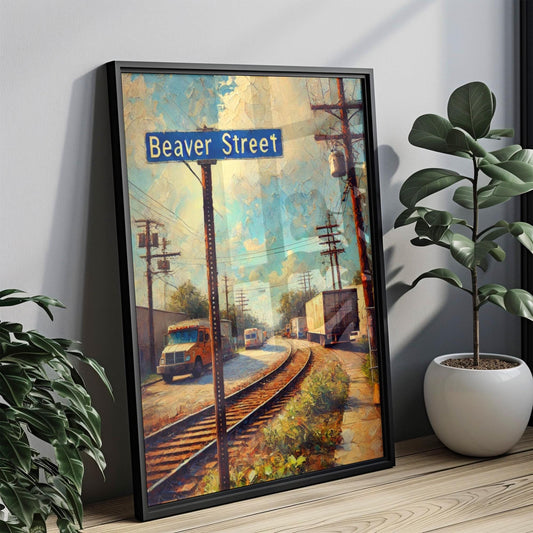 Beaver Street Wall Art Jacksonville Florida Print | Cityscape Travel Poster | North Florida Decor | Personalized Gift | Urban Energy Artwork