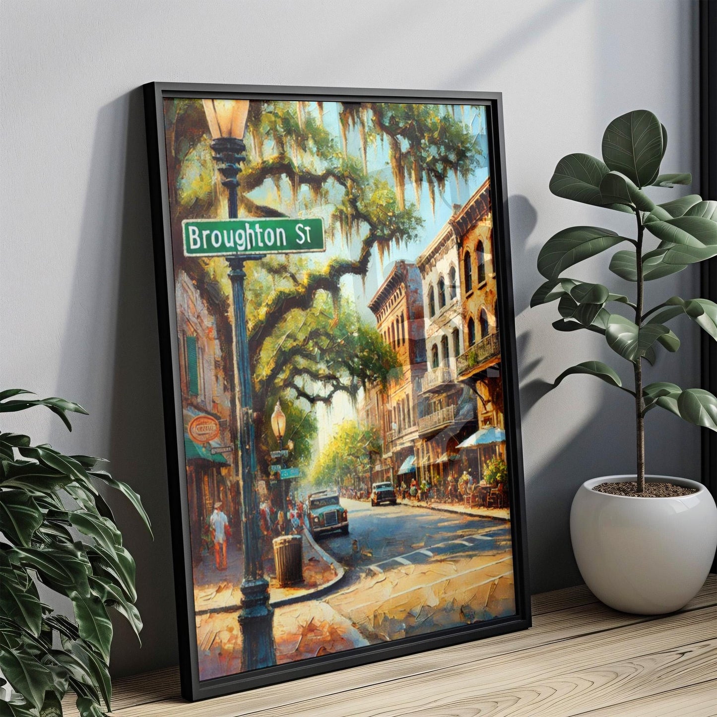 Savannah Georgia Print: Broughton Street Art, Travel Souvenir