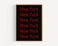 New York Poster Modern - New York, New York, USA