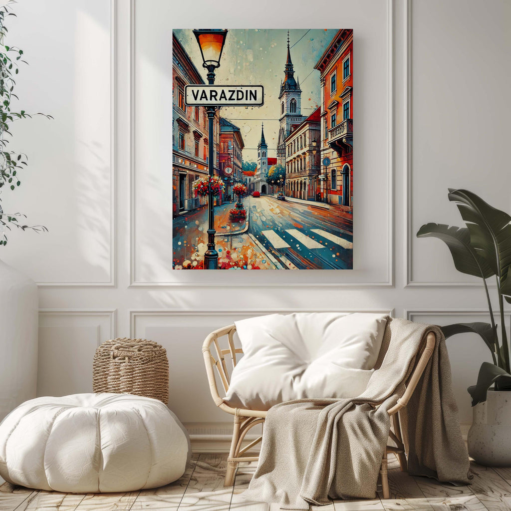 Varazdin Map Print - Varazdin, Croatia