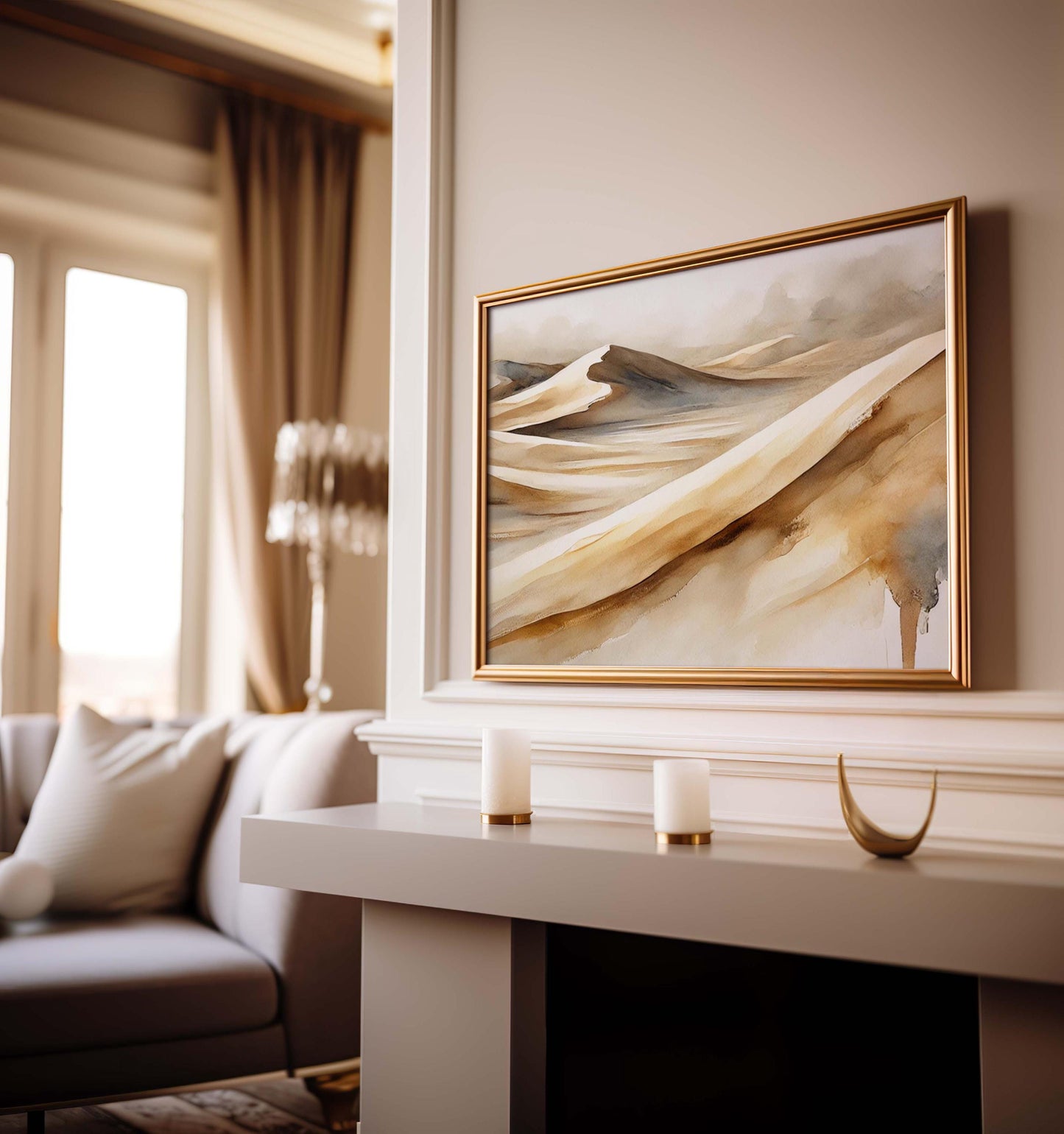 Nature Gift Dunes Wall Art Print – Sand Desert Home Decor, Housewarming & New Home Family Art, Minimalist Nature Print